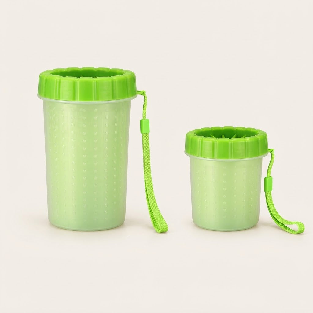 Nettoyeur de pattes pour chien vert, en grande et petite taille