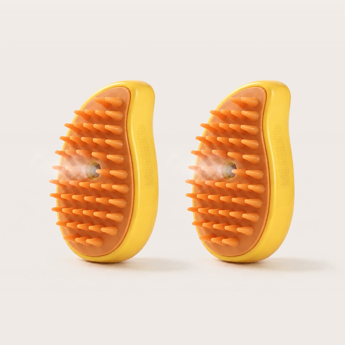 Lot de 2 brosses vapeur jaunes