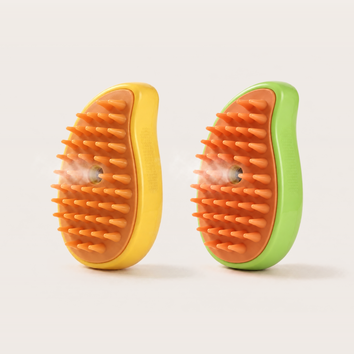 Lot de 2 brosses vapeur, une jaune et une verte