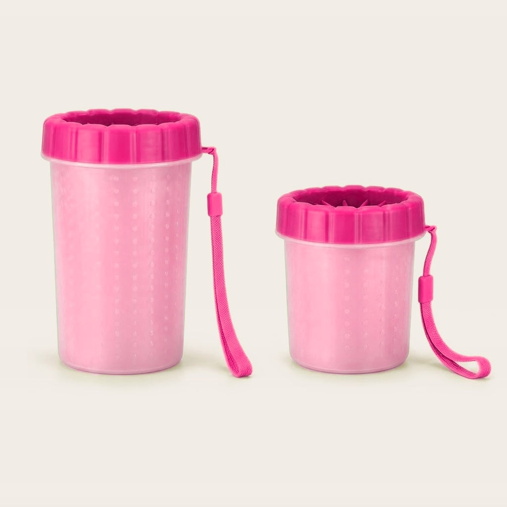 Nettoyeur de pattes pour chien rose, en grande et petite taille